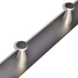 Inox Μεταλλική Κρεμάστρα Tοίχου 5 Θέσεων 38εκ.Μx2.5εκ.Πx2εκ.Υ Νο 300-5 Haus Benchmark-KPE.201