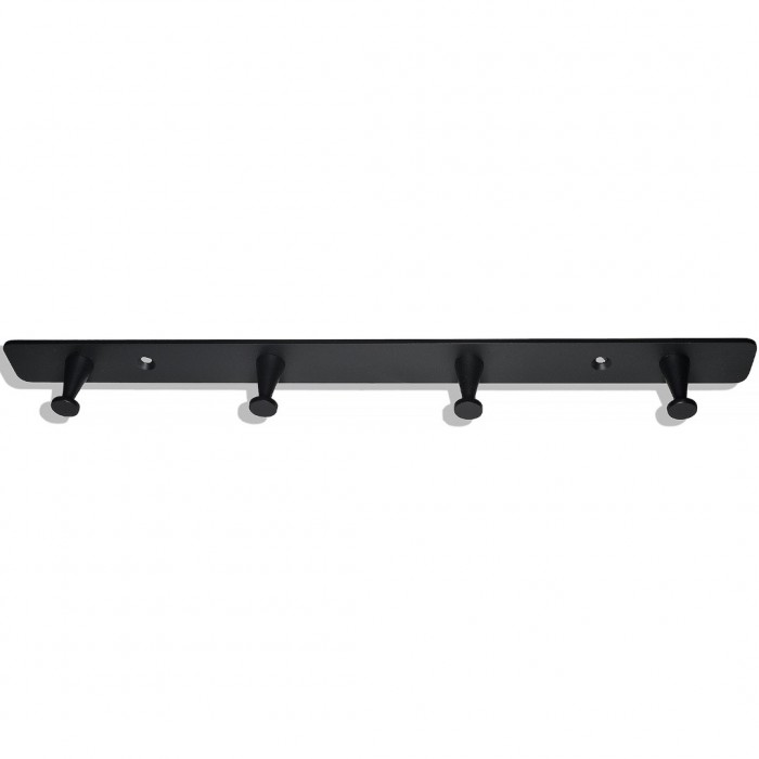 Μαύρη Μεταλλική Κρεμάστρα Tοίχου 4 Θέσεων 30εκ.Μx2.5εκ.Πx2εκ.Υ Νο 300-4 Haus Benchmark-KPE-206