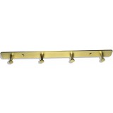 Gold Μεταλλική Κρεμάστρα Tοίχου 4 Θέσεων 30εκ.Μx2.5εκ.Πx2εκ.Υ Νο 300-4 Haus Benchmark KPE-203