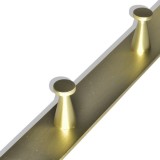 Gold Μεταλλική Κρεμάστρα Tοίχου 4 Θέσεων 30εκ.Μx2.5εκ.Πx2εκ.Υ Νο 300-4 Haus Benchmark KPE-203