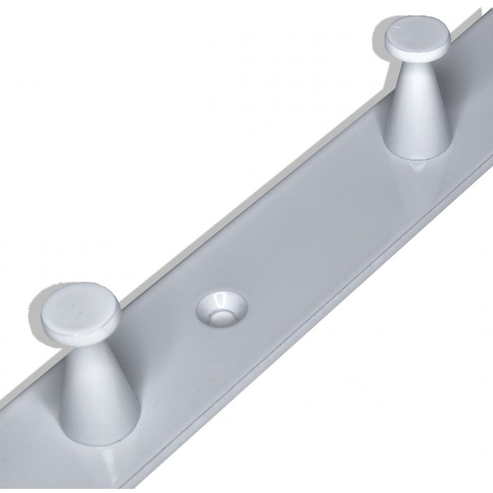 Άσπρη Μεταλλική Κρεμάστρα Tοίχου 3 Θέσεων 22εκ.Μx2.5εκ.Πx2εκ.Υ Νο 300-3 Haus Benchmark -KPE.208