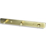 Gold Μεταλλική Κρεμάστρα Tοίχου 3 Θέσεων 22εκ.Μx2.5εκ.Πx2εκ.Υ Νο 300-3 Haus Benchmark