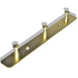 Gold Μεταλλική Κρεμάστρα Tοίχου 3 Θέσεων 22εκ.Μx2.5εκ.Πx2εκ.Υ Νο 300-3 Haus Benchmark