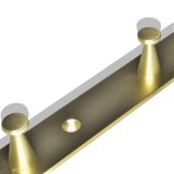 Gold Μεταλλική Κρεμάστρα Tοίχου 3 Θέσεων 22εκ.Μx2.5εκ.Πx2εκ.Υ Νο 300-3 Haus Benchmark