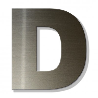 Γράμμα Κατοικιών Αυτοκόλλητο ''D'' 80 x 64 mm., Μπρονζέ απο Πλαστικό Darvin 