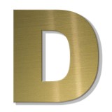 Γράμμα Κατοικιών Αυτοκόλλητο ''D'' 80 x 64 mm., Χρυσό Ματ απο Πλαστικό Darvin