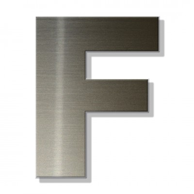 Γράμμα Κατοικιών Αυτοκόλλητο ''F'' 80 x 64 mm., Μπρονζέ απο Πλαστικό Darvin 