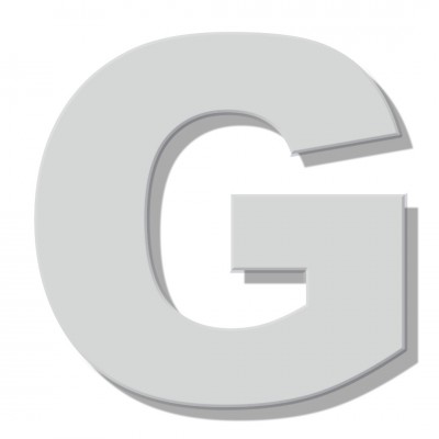 Γράμμα Κατοικιών Αυτοκόλλητο ''G'' 80 x 64 mm., Λευκό Ματ απο Πλαστικό Darvin 