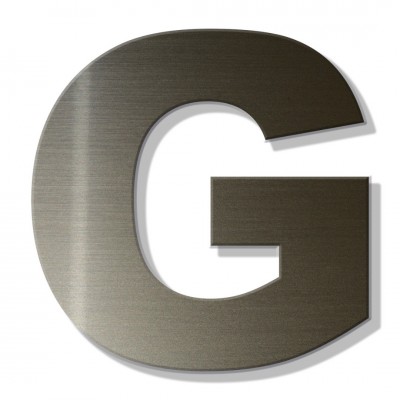 Γράμμα Κατοικιών Αυτοκόλλητο ''G'' 80 x 64 mm., Μπρονζέ απο Πλαστικό Darvin 