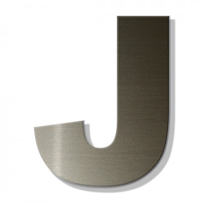 Γράμμα Κατοικιών Αυτοκόλλητο ''J'' 80 x 64 mm., Μπρονζέ απο Πλαστικό Darvin 