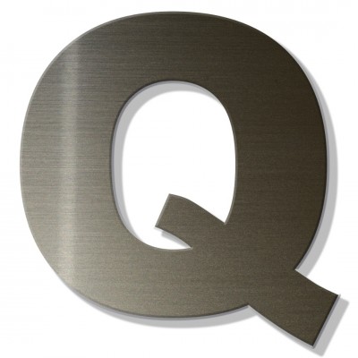 Γράμμα Κατοικιών Αυτοκόλλητο ''Q'' 80 x 64 mm., Μπρονζέ απο Πλαστικό Darvin 