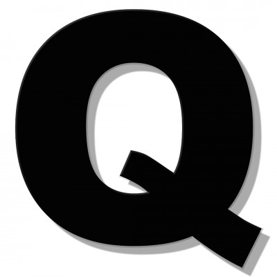 Γράμμα Κατοικιών Αυτοκόλλητο ''Q'' 80 x 64 mm., Μαύρο Ματ απο Πλαστικό Darvin 