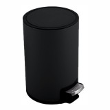 Μεταλλικό Χαρτοδοχείο με Πεντάλ και Μηχανισμό Soft Close Χρώμα Μαύρο 5Lt 25 × 20 × 30 cm RIKU SPIRELLA 05394.003