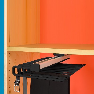 Παντελονοθήκη Αλουμινίου Κεντρική Συρόμενη 51-82cm Μαύρη για 10 Παντελόνια AMBOS Νο.407