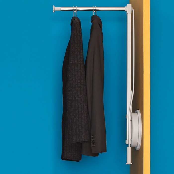 Ασανσέρ Ντουλάπας Μονό Δεξί 45-55mm 12kgr Χρώμα Αλουμινίου AMBOS Art.101/A