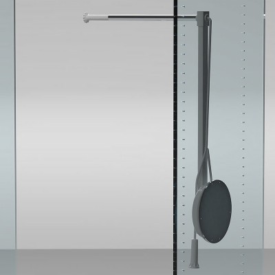 Ασανσέρ Ντουλάπας Μονό Δεξί 45-55mm 12kgr Χρώμα Αλουμινίου AMBOS Art.101/A