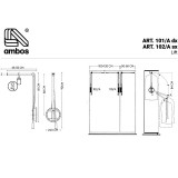 Ασανσέρ Ντουλάπας Μονό Δεξί 45-55mm 12kgr Χρώμα Αλουμινίου AMBOS Art.101/A