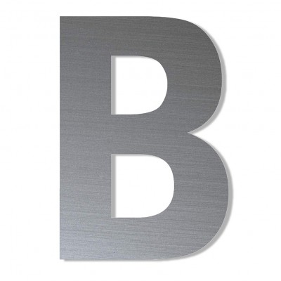 Γράμμα ''B'' Νίκελ Αυτοκόλλητο 75mm. απο Πλαστικό Darvin One Two Three Done