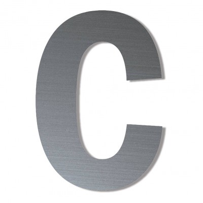 Γράμμα ''C'' Νίκελ Αυτοκόλλητο 75mm. απο Πλαστικό Darvin One Two Three Done