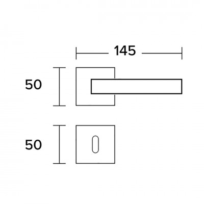 Πόμολα πόρτας (Ζεύγος) Conset Χειρολαβή με Ροζέτα c2085-S05 Ματ Νίκελ
