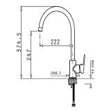 Μπαταρία κουζίνας Pyramis Clodia Inox Mat - 090942501