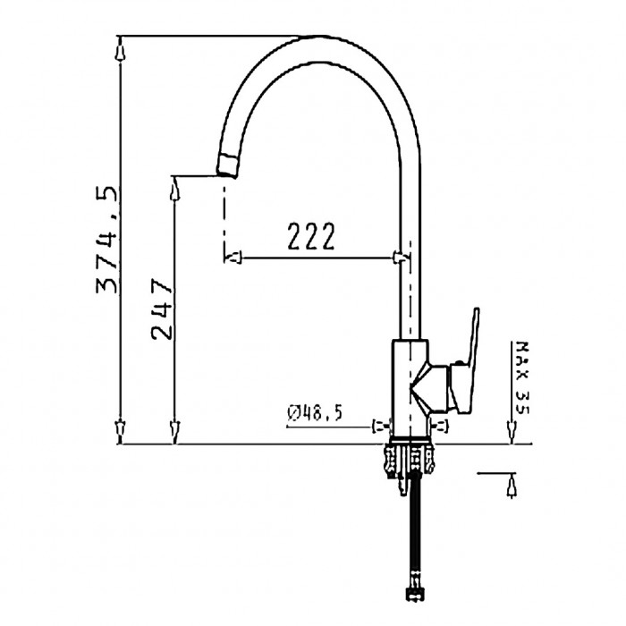Μπαταρία κουζίνας Pyramis Clodia Inox Mat - 090942501