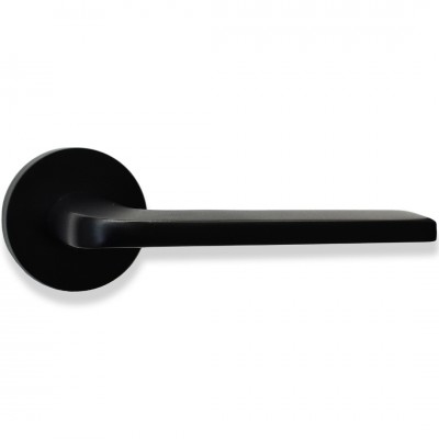 Πόμολο πόρτας (1τεμάχιο Μονό) CMD χειρολαβή με ροζέτα 8003 Μαύρο Ματ