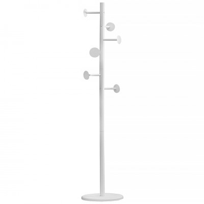 Καλόγερος Ρούχων Μεταλλικός σε Άσπρο Ματ με Μαρμάρινη Βάση 181cm Ankor 832446