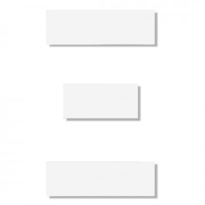 Γράμμα ''Ξ'' Λευκό Αυτοκόλλητο 75mm. απο Πλαστικό Darvin One Two Three Done