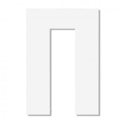 Γράμμα ''Π'' Λευκό Αυτοκόλλητο 75mm. απο Πλαστικό Darvin One Two Three Done