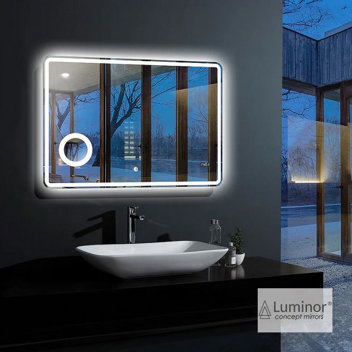 Καθρέπτης Culm100x80 cm Φωτιζόμενος Με Σύνδεση Bluetooth Για Μουσική Luminor CULM10080