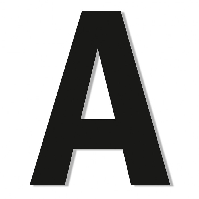 Γράμμα ''Α'' Μαύρο Αυτοκόλλητο 120mm. απο Πλαστικό Darvin One Two Three Done