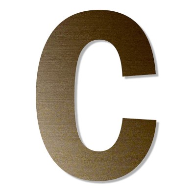 Γράμμα ''C'' Μπρονζέ Αυτοκόλλητο 75mm. απο Πλαστικό Darvin One Two Three Done
