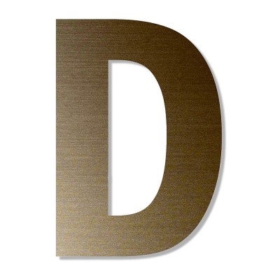 Γράμμα ''D'' Μπρονζέ Αυτοκόλλητο 75mm. απο Πλαστικό Darvin One Two Three Done