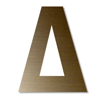 Γράμμα ''Δ'' Μπρονζέ Αυτοκόλλητο 75mm. απο Πλαστικό Darvin One Two Three Done