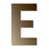 Γράμμα ''Ε'' Μπρονζέ Αυτοκόλλητο 75mm. απο Πλαστικό Darvin One Two Three Done
