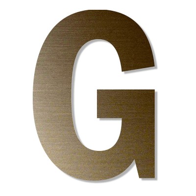 Γράμμα ''G'' Μπρονζέ Αυτοκόλλητο 75mm. απο Πλαστικό Darvin One Two Three Done
