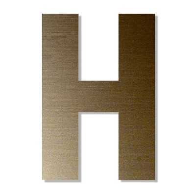 Γράμμα ''Η'' Μπρονζέ Αυτοκόλλητο 75mm. απο Πλαστικό Darvin One Two Three Done