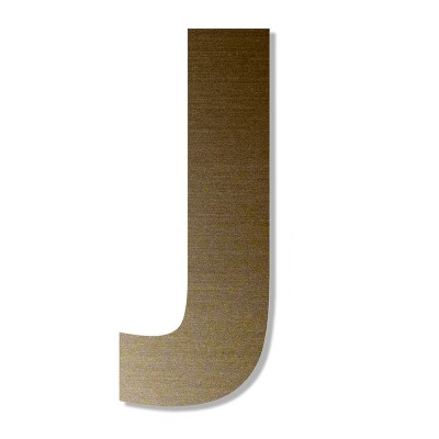 Γράμμα ''J'' Μπρονζέ Αυτοκόλλητο 75mm. απο Πλαστικό Darvin One Two Three Done
