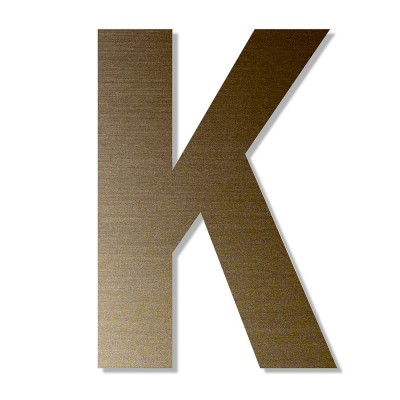 Γράμμα ''Κ'' Μπρονζέ Αυτοκόλλητο 75mm. απο Πλαστικό Darvin One Two Three Done