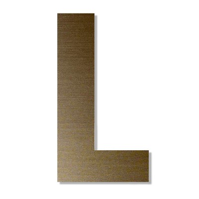 Γράμμα ''L'' Μπρονζέ Αυτοκόλλητο 75mm. απο Πλαστικό Darvin One Two Three Done