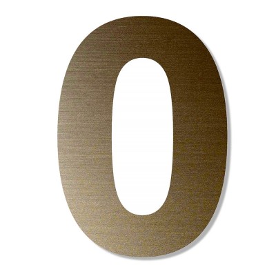 Γράμμα ''Ο'' Μπρονζέ Αυτοκόλλητο 75mm. απο Πλαστικό Darvin One Two Three Done