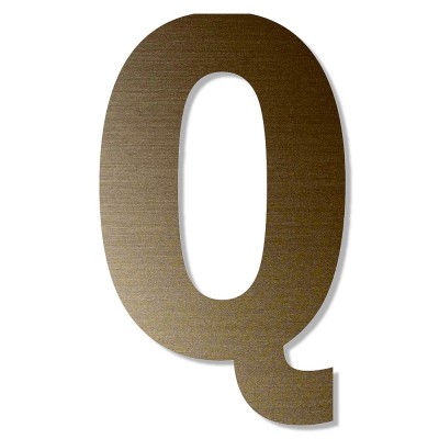 Γράμμα ''Q'' Μπρονζέ Αυτοκόλλητο 75mm. απο Πλαστικό Darvin One Two Three Done
