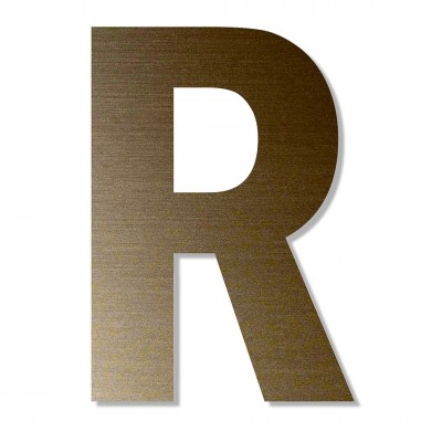 Γράμμα ''R'' Μπρονζέ Αυτοκόλλητο 75mm. απο Πλαστικό Darvin One Two Three Done