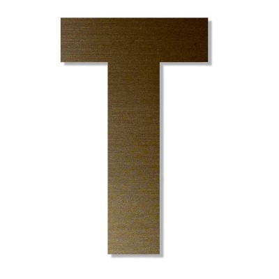 Γράμμα ''Τ'' Μπρονζέ Αυτοκόλλητο 75mm. απο Πλαστικό Darvin One Two Three Done
