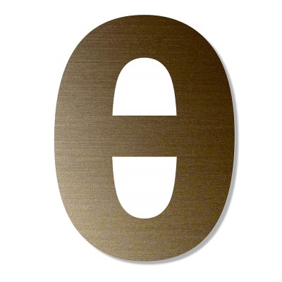 Γράμμα ''Θ'' Μπρονζέ Αυτοκόλλητο 75mm. απο Πλαστικό Darvin One Two Three Done