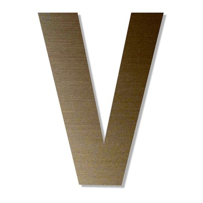 Γράμμα ''V'' Μπρονζέ Αυτοκόλλητο 75mm. απο Πλαστικό Darvin One Two Three Done