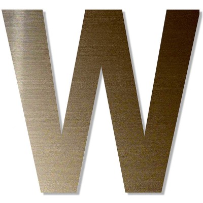 Γράμμα ''W'' Μπρονζέ Αυτοκόλλητο 75mm. απο Πλαστικό Darvin One Two Three Done