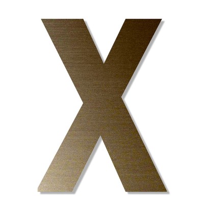 Γράμμα ''Χ'' Μπρονζέ Αυτοκόλλητο 75mm. απο Πλαστικό Darvin One Two Three Done