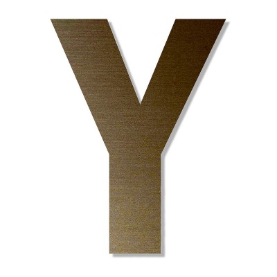 Γράμμα ''Υ'' Μπρονζέ Αυτοκόλλητο 75mm. απο Πλαστικό Darvin One Two Three Done
